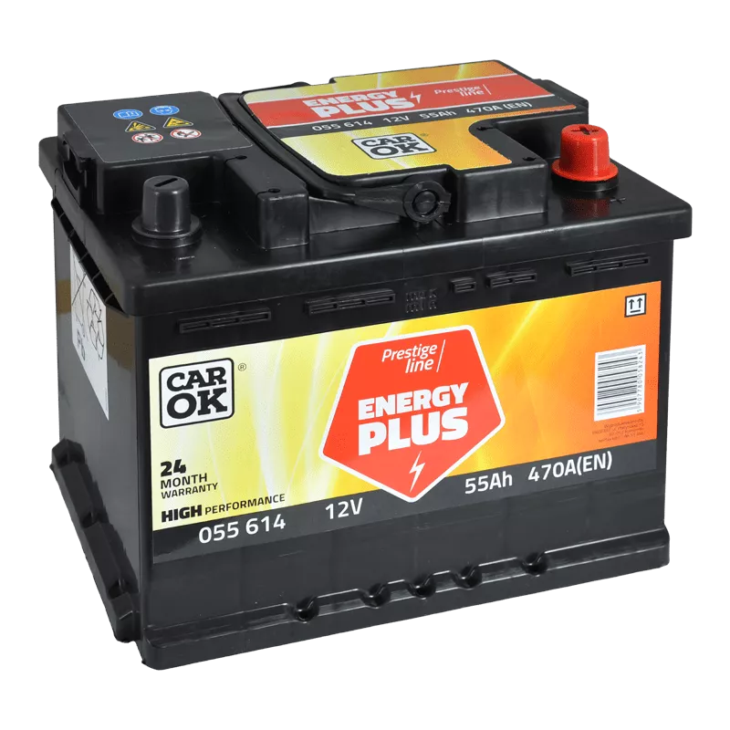 Akum. 55Ah+P 470A 12V CAR OK Energy Plus (242x175x190mm)