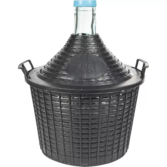 Balon do wina 10 L w koszu plastikowym Premium