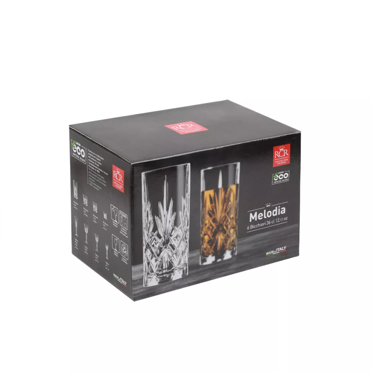 Szklanki wysokie RCR Melodia 360 ml