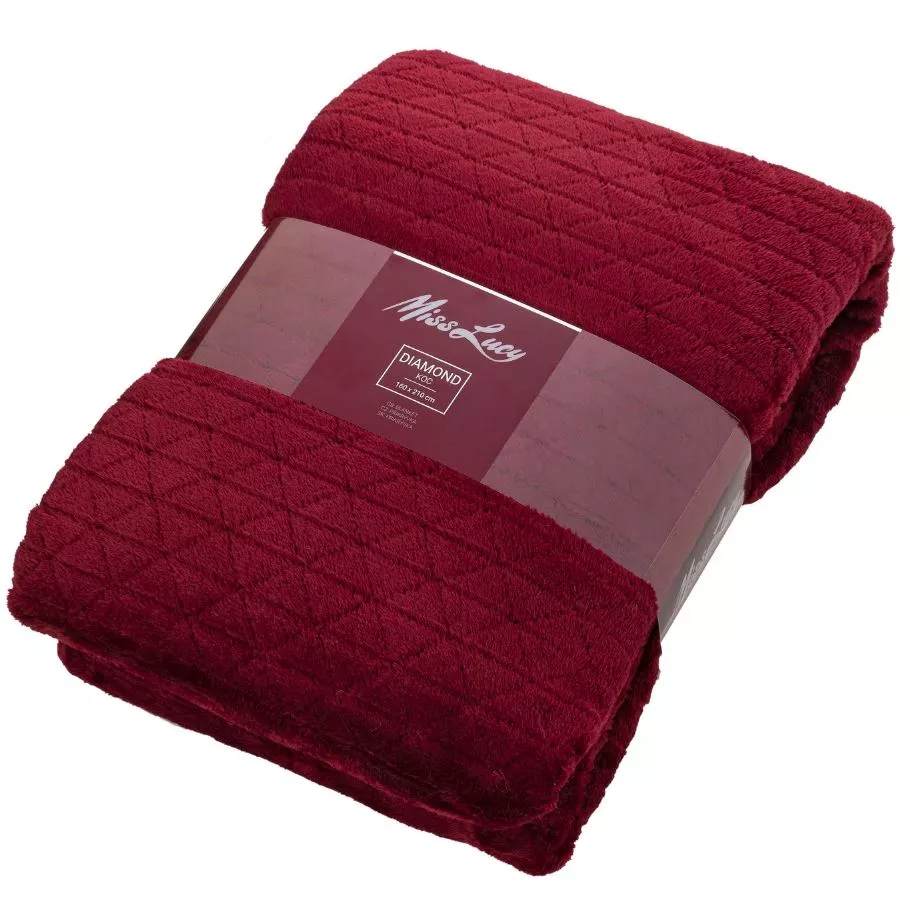 Koc Miss Lucy Diamond 160 x 210 cm bordo