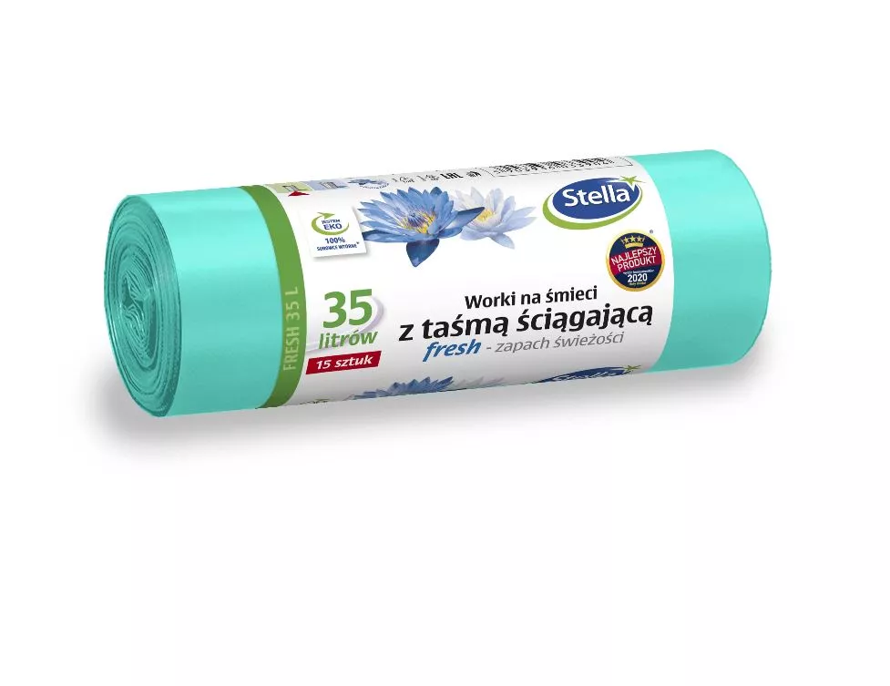 Worki na śmieci z taśmą  Fresh 35 l 15 szt. Stella