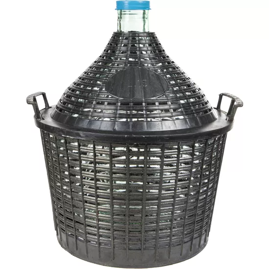 Balon do wina 15 L w koszu plastikowym Premium