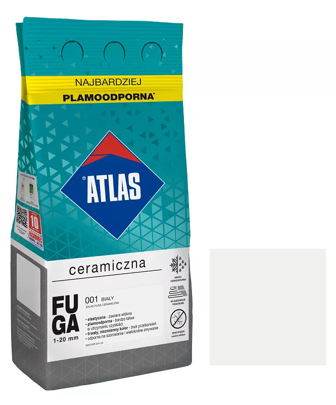 Atlas fuga ceramiczna kolor biały 5 kg
