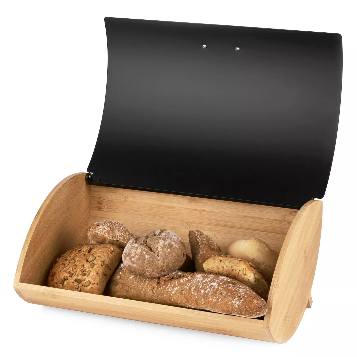 Chlebak +3 pojemniki KAWA HERBATA CUKIER czarny