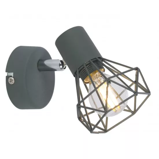 Kinkiet Verve 1 x 40 W E14 matowy szary