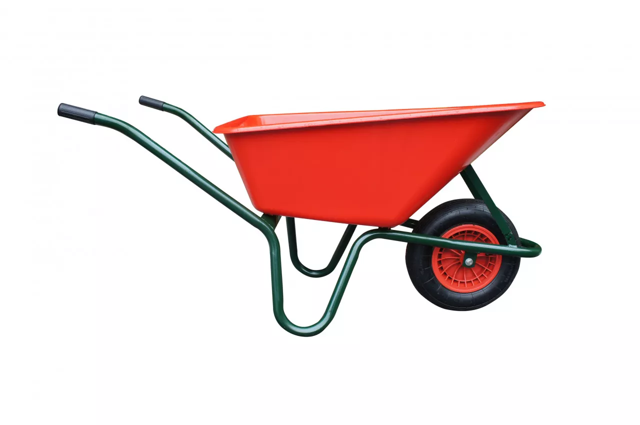 Taczka rolnicza 153x60x66 czerwony korpus ład.100kg