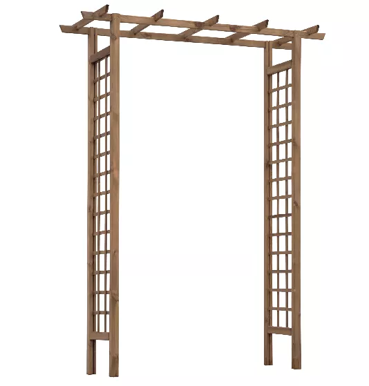 Pergola ogrodowa Frezja 153 x 200 x 58 cm brąz prosta