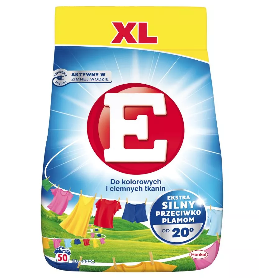 Proszek do prania E do kolorowych, ciemnych tkanin 3 kg (50 prań)