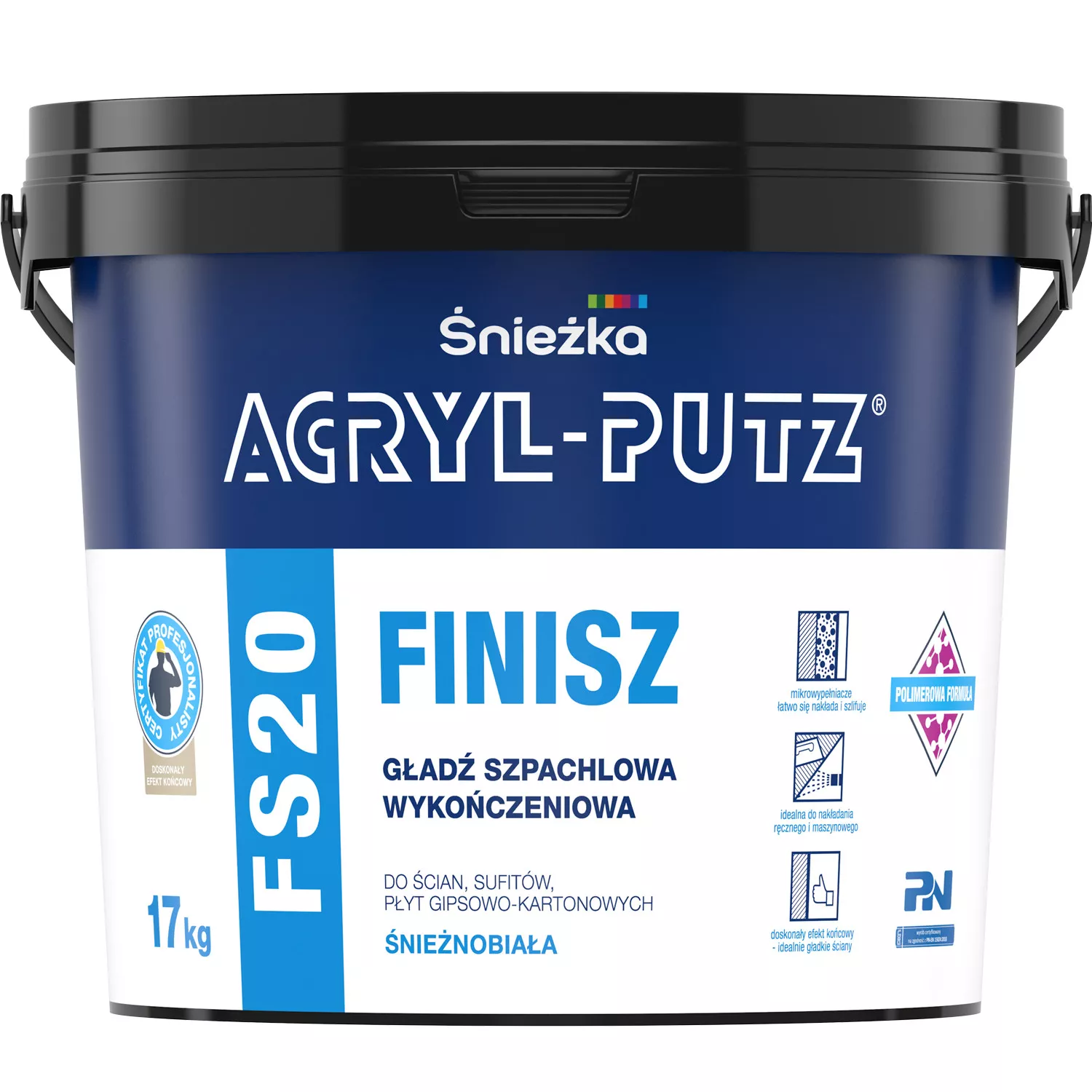Gotowa masa szpachlowa Acryl Putz FS20 17kg Śnieżka 