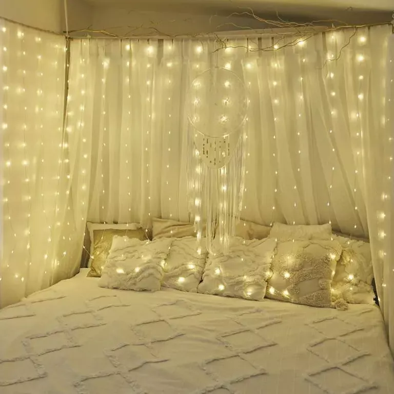 Kurtyna - 180 LED 2.9x1.5m ciepła biel 8 programów