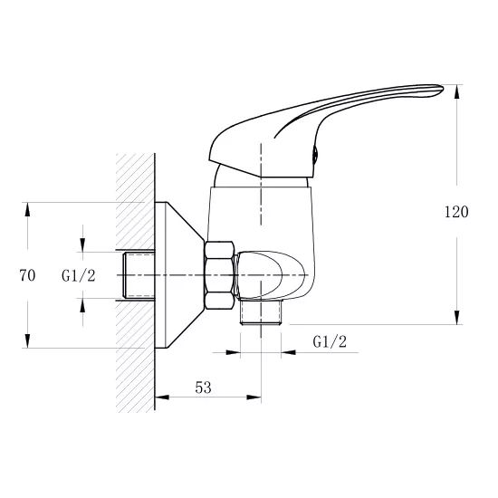 Bateria Elba natryskowa 40mm b/z