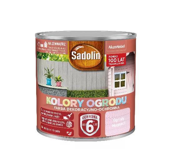 Farba akrylowa do drewna Sadolin Kolory Ogrodu 0,25 l ogrody magnolii