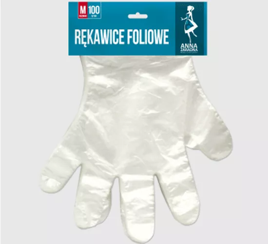 Rękawice foliowe rozm. M 100 szt.