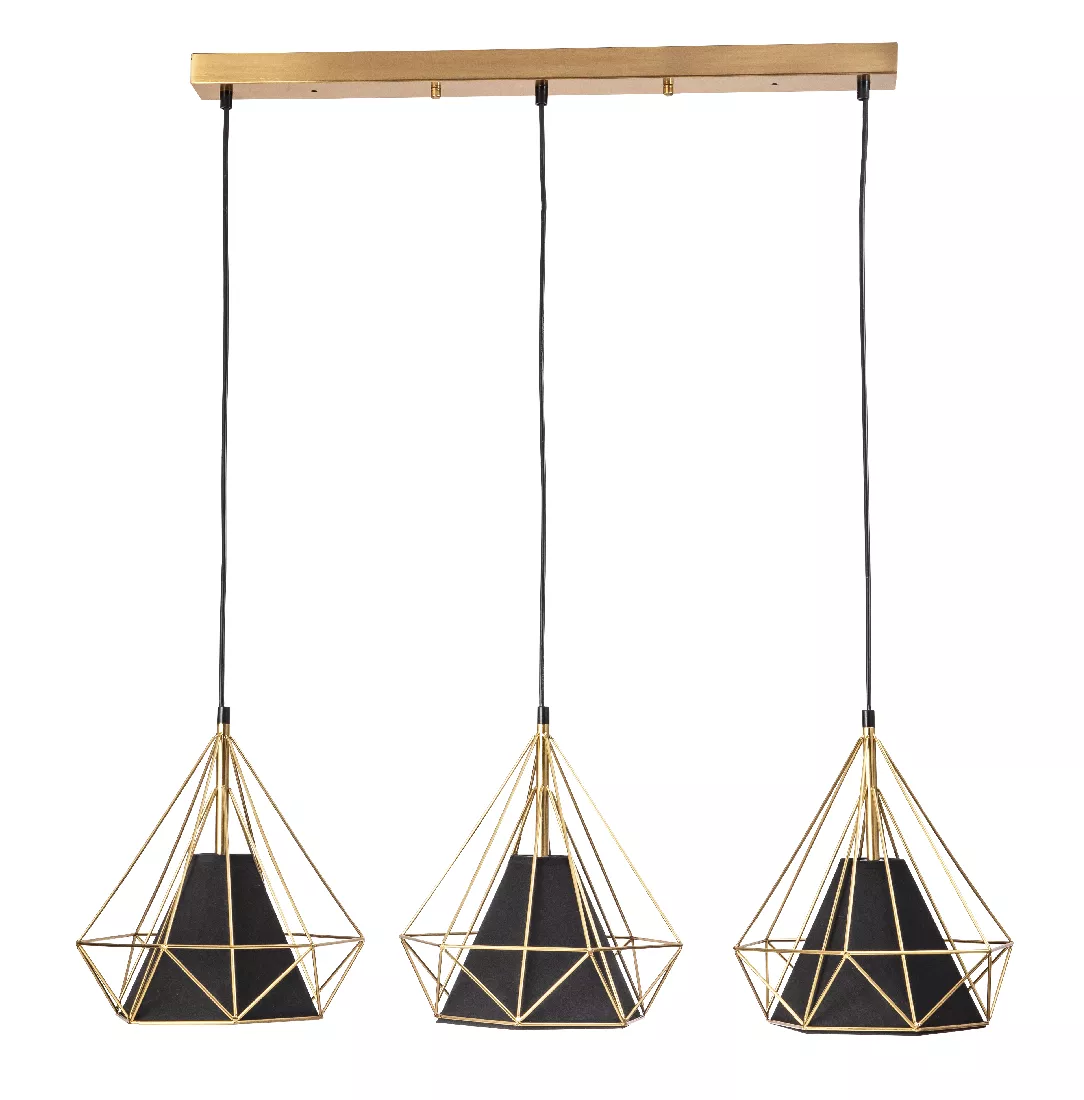 Lampa wisząca HIRA gold-black 3xE27