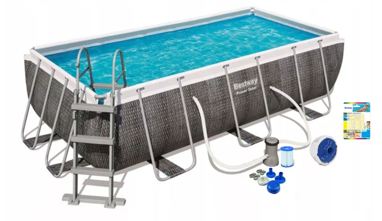 Basen stelażowy 56721 Power Steel 404x201x100 cm Bestway
