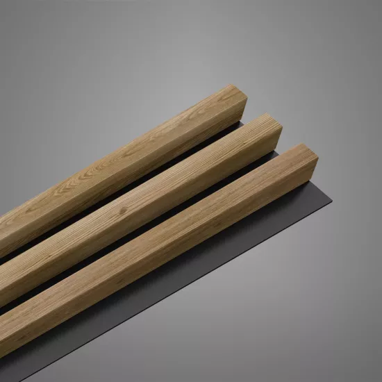 Panel ścienny Linea Slim potrójny dąb/czarny