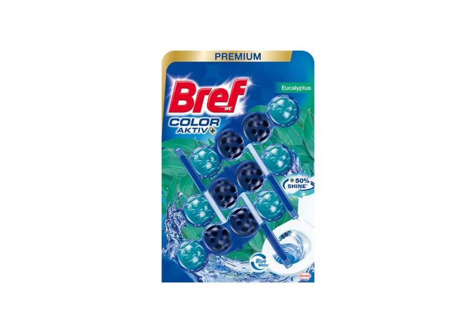 Kostka do WC Color Active eukaliptus 3x50g Bref